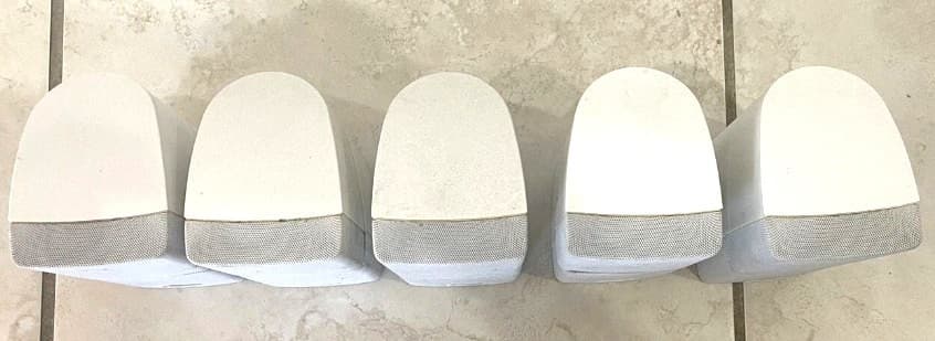 Bose Doppel-Cube Lautsprecher 5 Stück, weiss mit Halterung