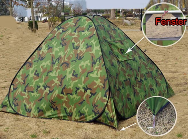Militär Sekundenzelt Schnellaufbauzelt selbstaufbauendes Zelt