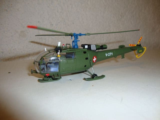 Helikoptermodell Alouette III V271 der Schweizer Armee