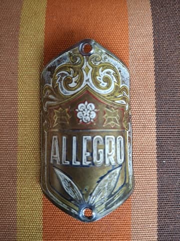 Altes Allegro Steuerkopf CH Schild 1950
