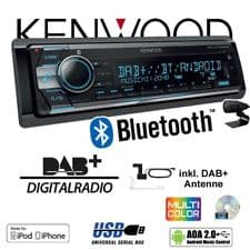 Kenwood Car Hifi DAB+ USB AUX Color Bluetooth Top Modell