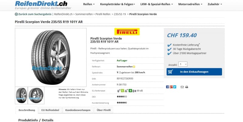 Sommerreifen Pirelli 19" Neuwertig