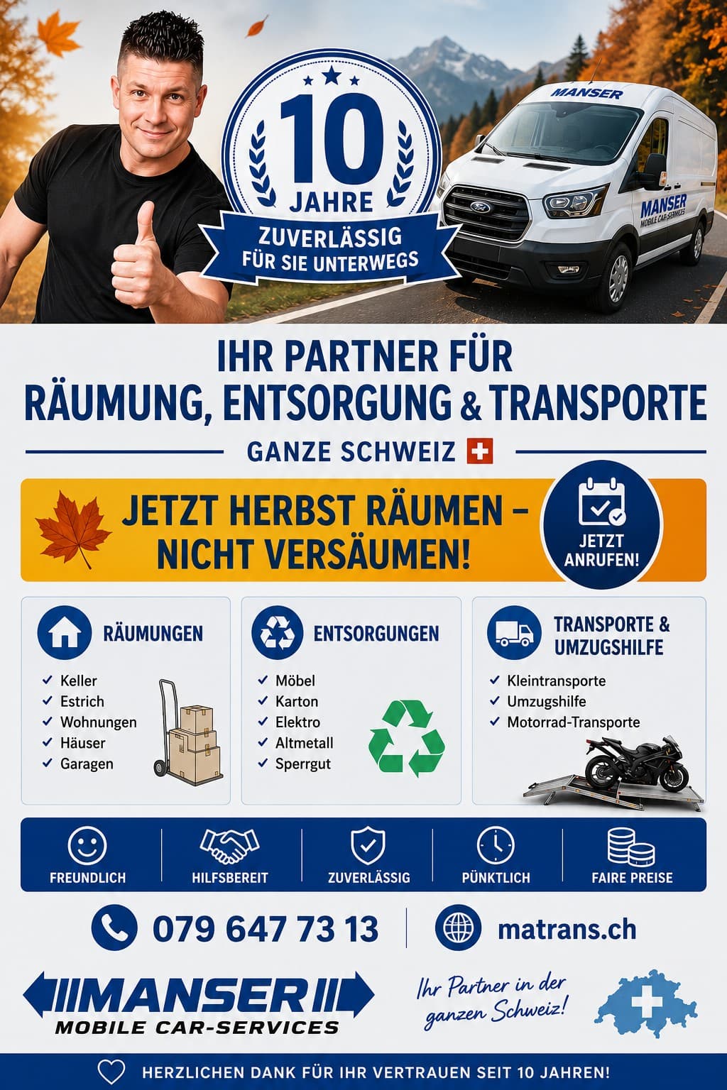 Räumungs- und Entsorgungsservice in der ganzen Schweiz