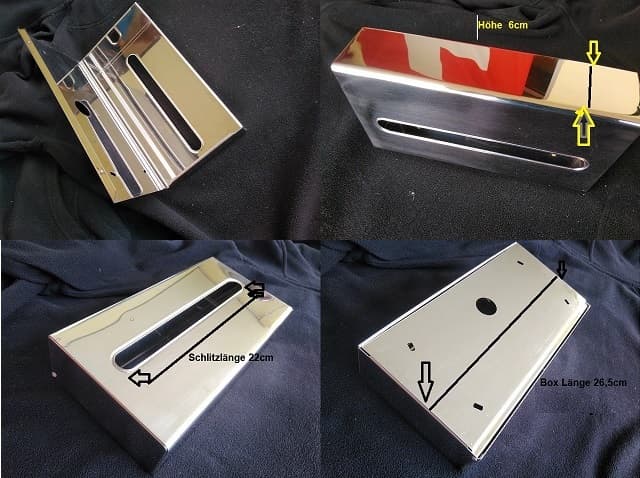 Auto Nostalgie Kosmetiktuchspender Chrom Wandmodell