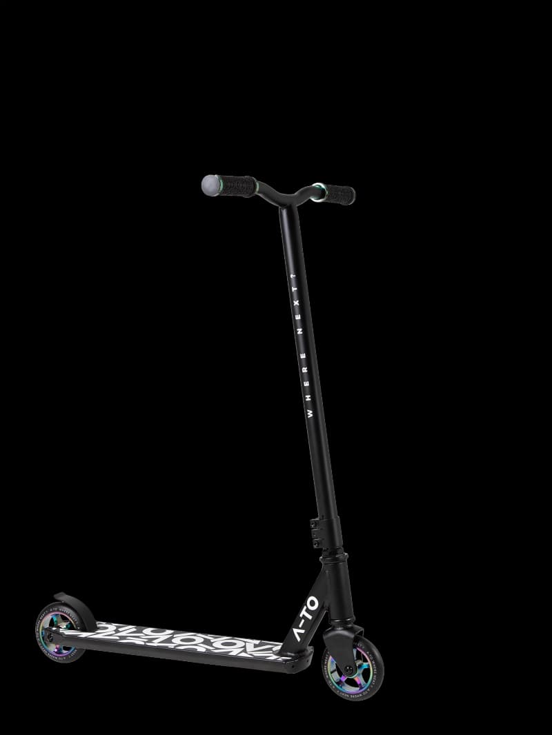Stuntscooter A-To Daytona weiss, türkis, schwarz