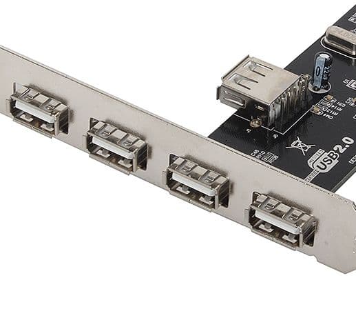 PCI USB 2.0 Karte mit 4+1 Anschlüsse / USB-Controller - NEU