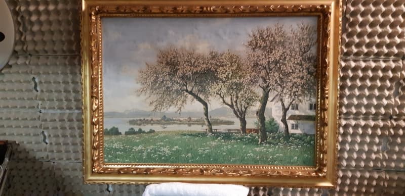 Oelbild Fraueninsel im Chiemsee