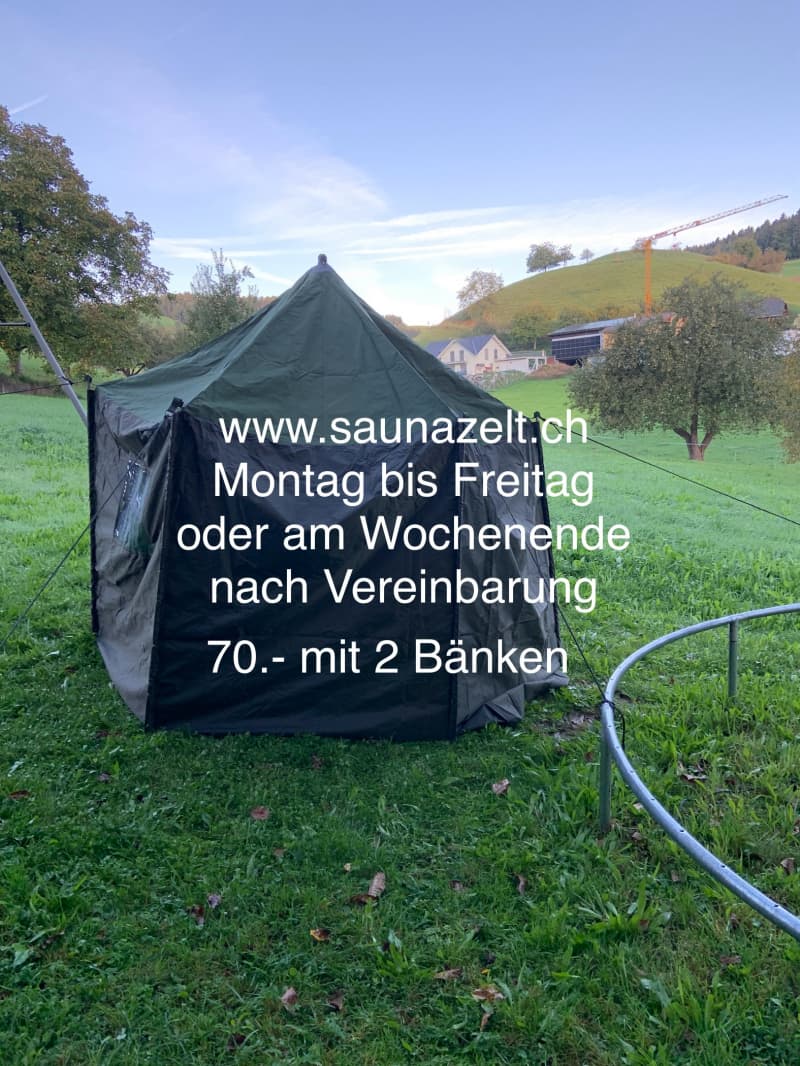 Sauna zelt für den Garten zu vermieten