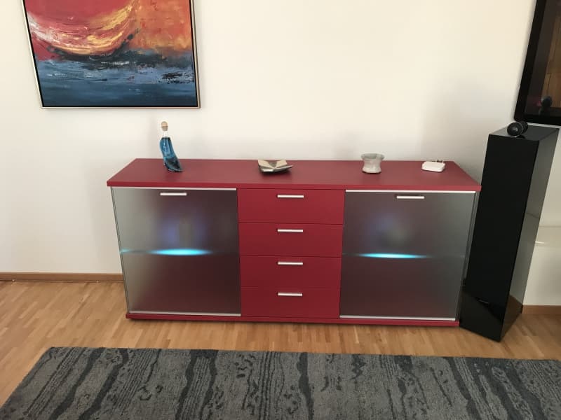 Sideboard "Angelo" Rubinrot