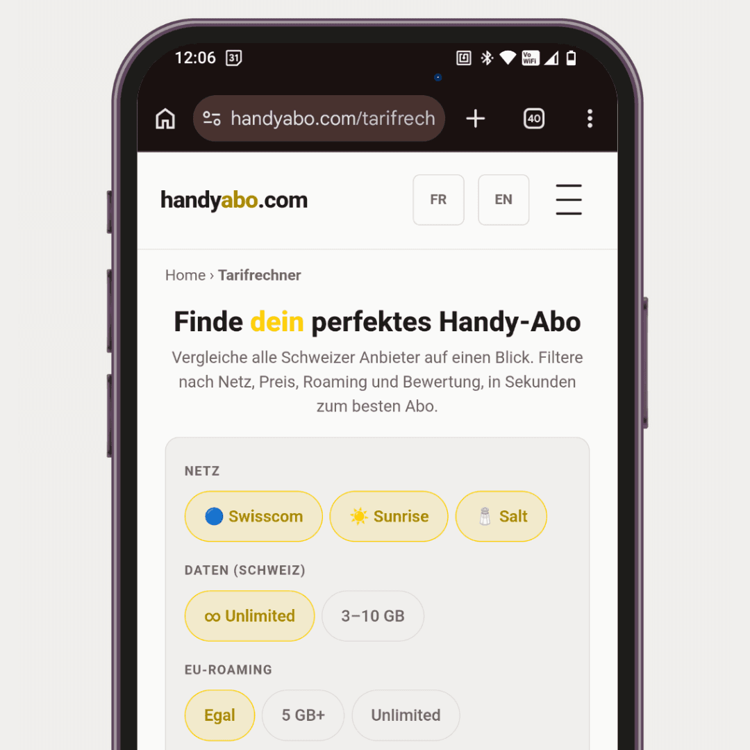 Die günstigsten Handyabo's der Schweiz - Handy und Internet Abo's im Vergleich