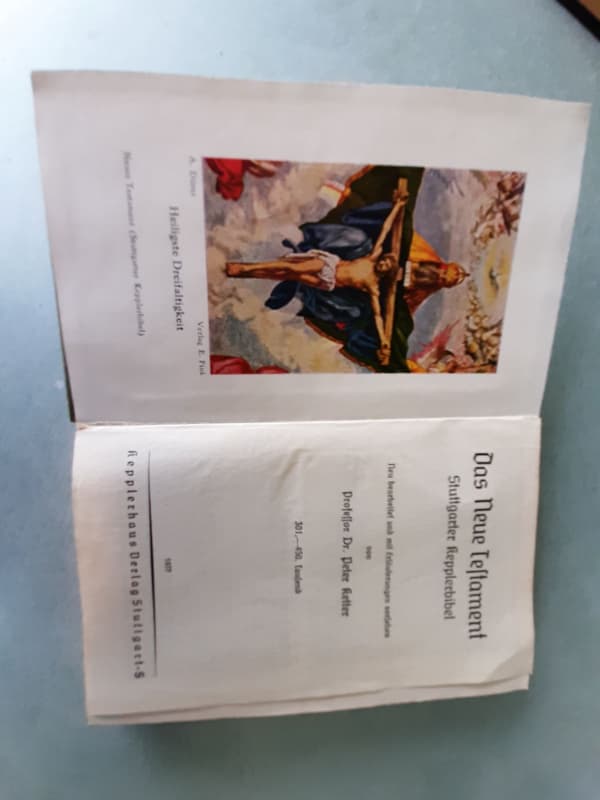 2 Alte Bibel mit Eintrag 1924