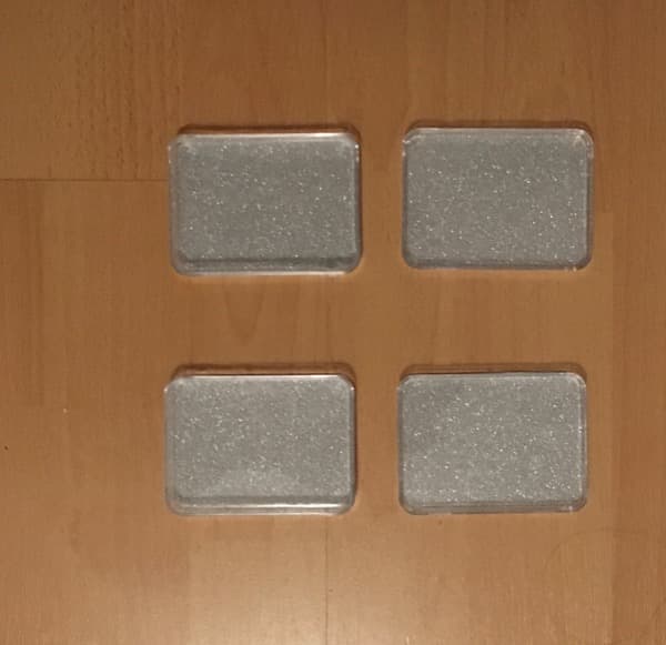 2er Set Deko Box glitzersilber