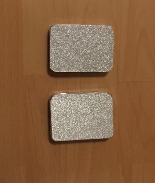 2er Set Deko Box glitzersilber