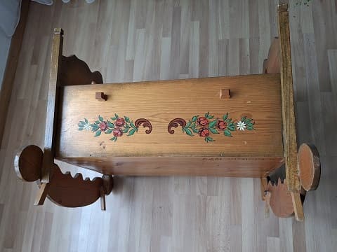 Baby Wiege Handgemacht Fichtenholz