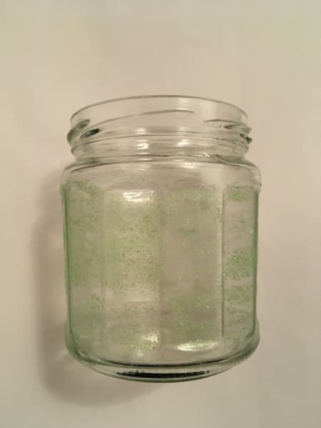 Glasvase glitzergrün