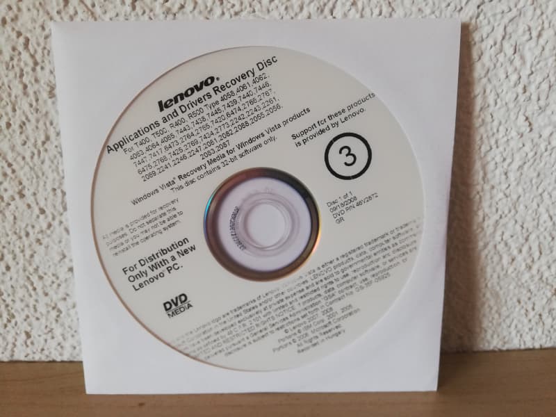 Lenovo Windows Vista Business Recovery DVD SET