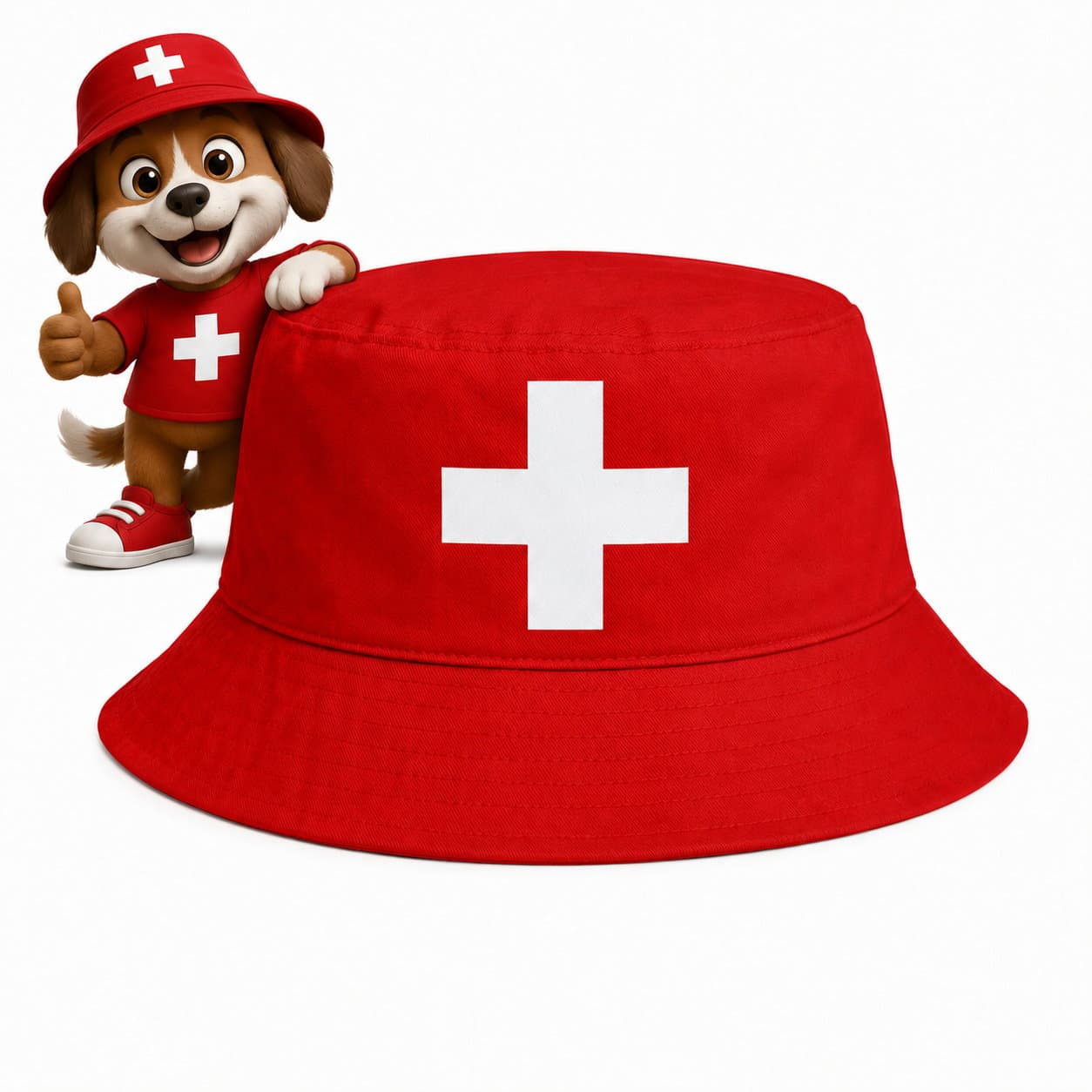 Schweizer Fischerhut für Erwachsene 🇨🇭⚽ Unisex Fanartikel