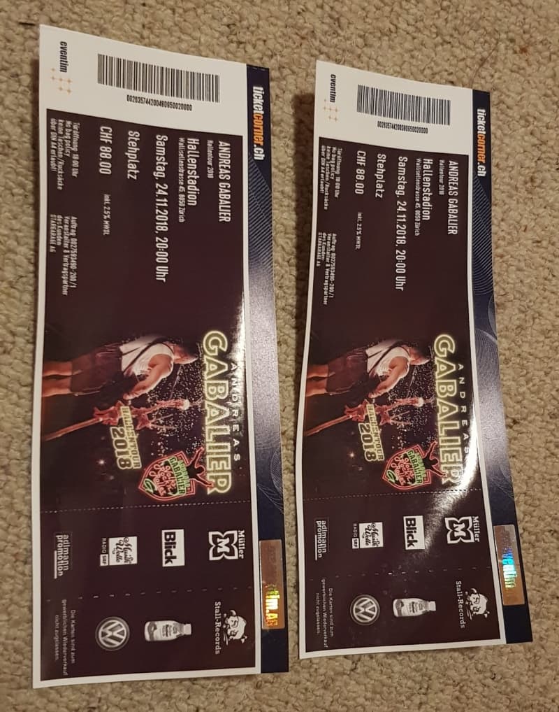 Zwei Andreas Gabalier Tickets