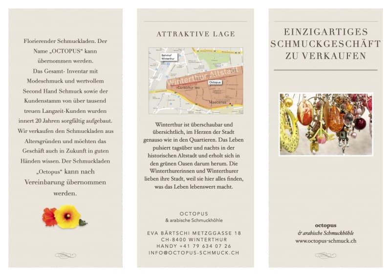 Wunderschönes Schmuck- und Taschengeschäft in Winterthur