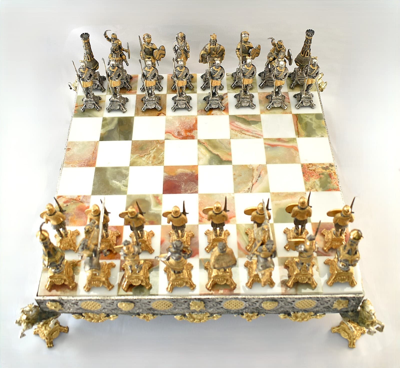 Giuseppe Vasari Mittelalter Schachspiel Vergoldet
