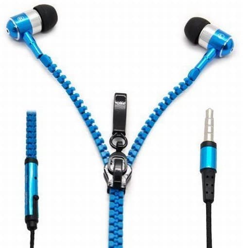 Coole Kopfhörer mit Kabel 3.5mm in-Ear Zipper Earphone Stereo Hea