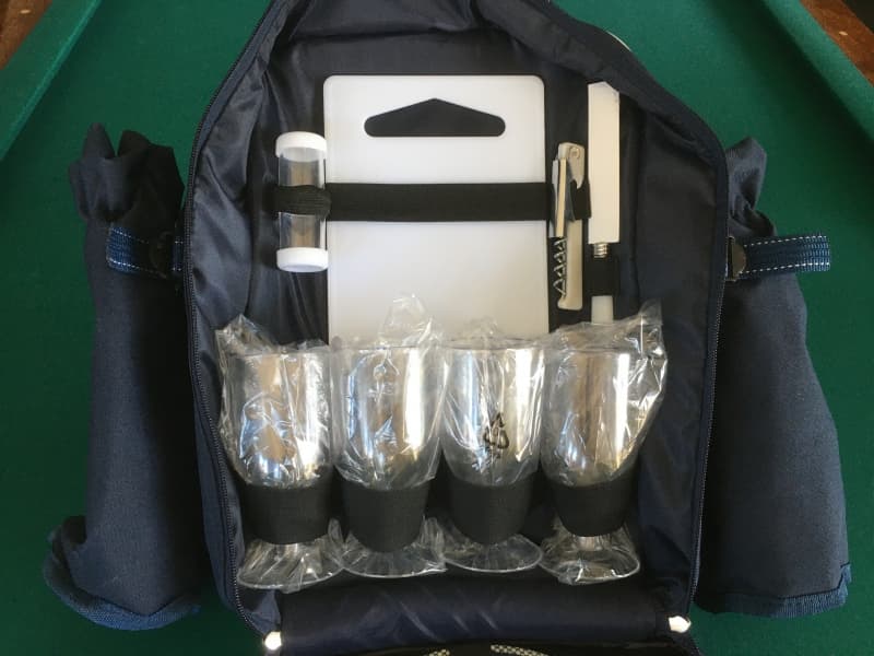 Picknickrucksack, 29-tlg., für 4 Personen, mit Kühltaschen, NEU