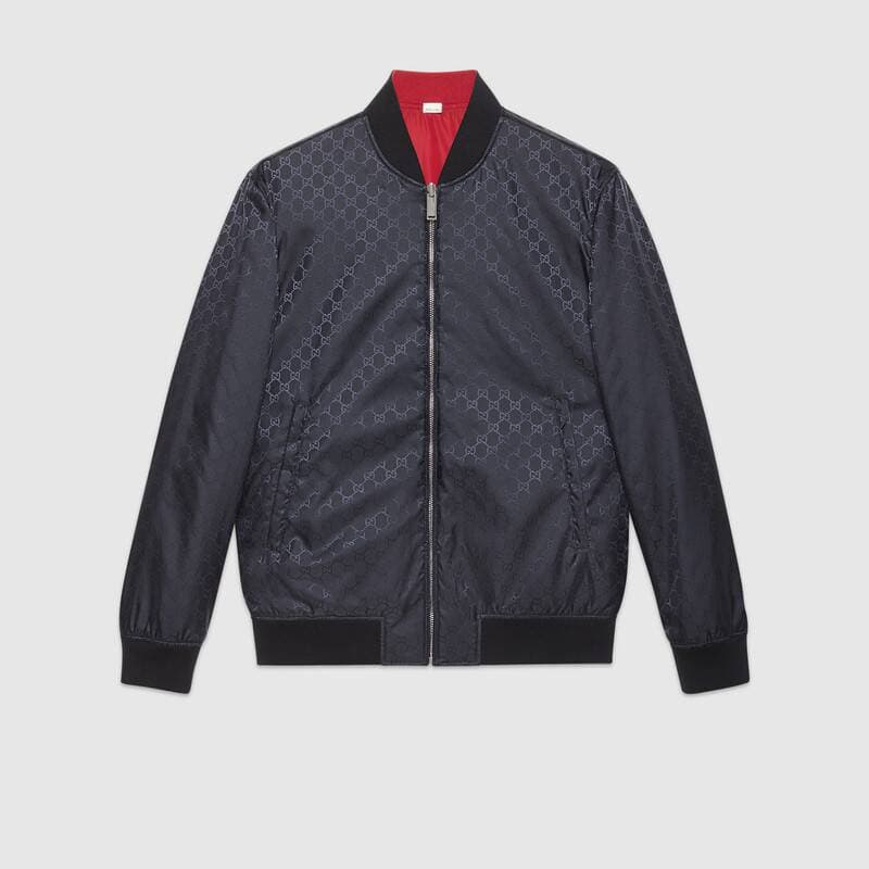 Gucci Reversible GG nylon bomber jacket