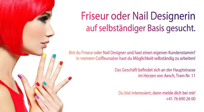 Selbständige Friseurin oder Nageldesignerin gesucht