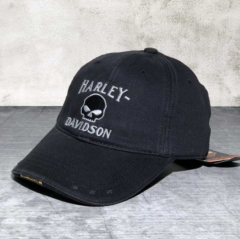 Harley-Davidson Fan HD Schwarz Biker Kappe Skull Harley Cap