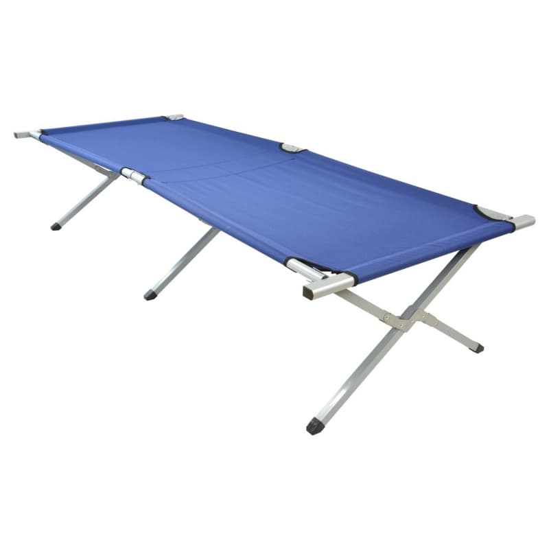 Alu Camping-Klappbett blau (Kostenlose Lieferung)