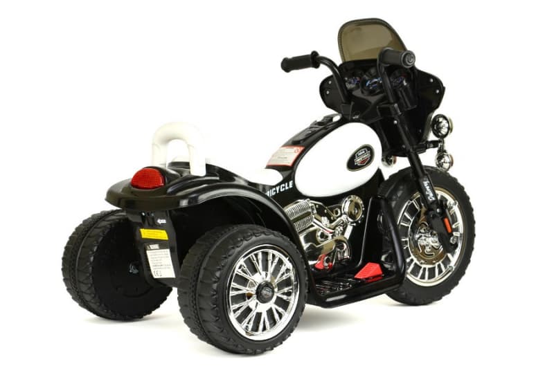 44ET3704-Schwarz Elektro Kindermotorrad - "Police Design"