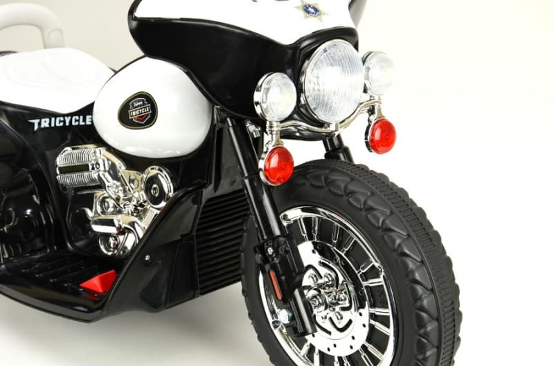 44ET3704-Schwarz Elektro Kindermotorrad - "Police Design"