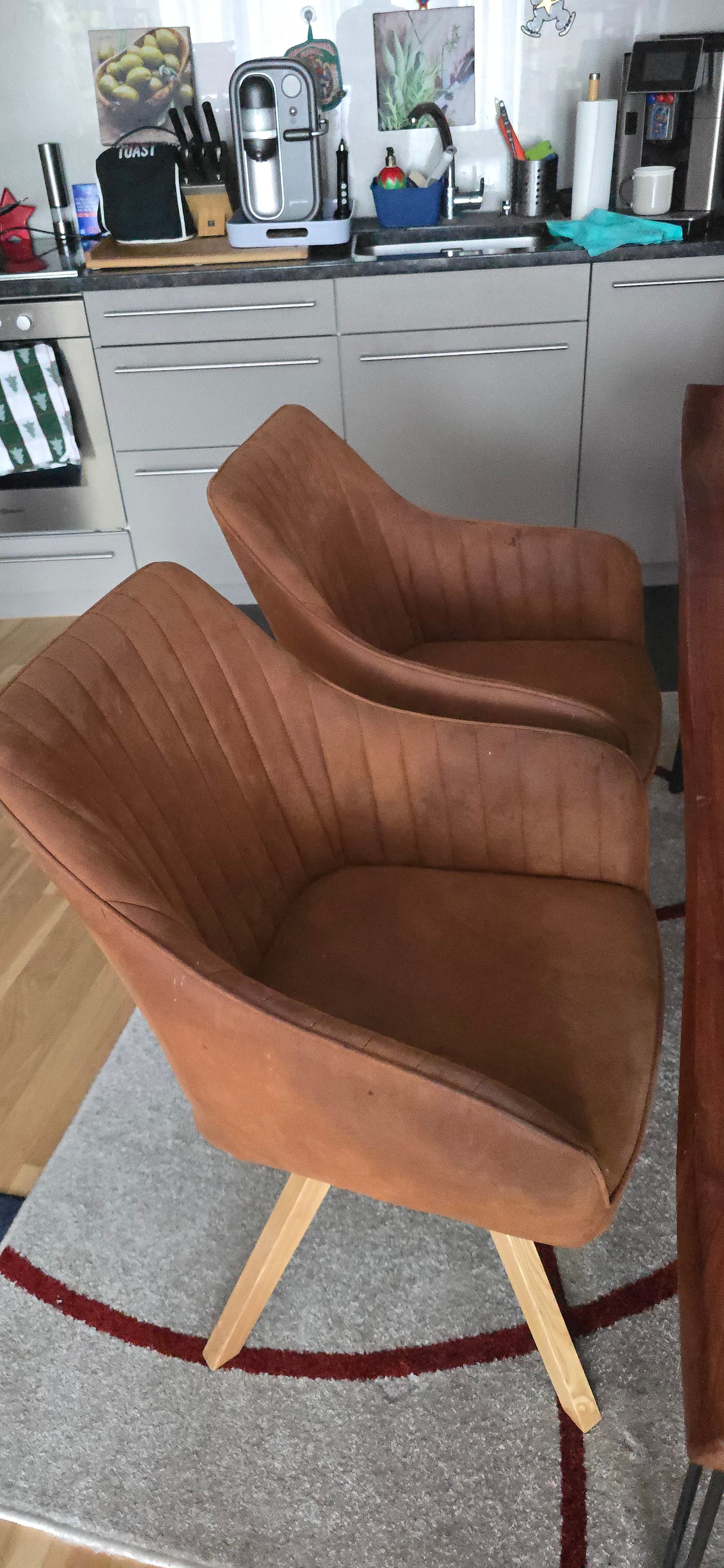 Esstisch Echt Holz mit 6 Polster Stühle
