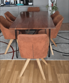 Esstisch Echt Holz mit 6 Polster Stühle