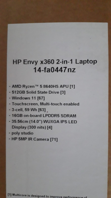 hp envy convertible Notebook in ungeöffneter Originalverpackung