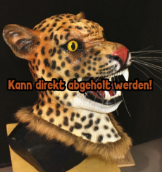 Leoparden Tiger Maske Tiermaske Fasnacht Halloween Leopard Kostüm