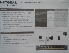 Ethernet Switch Netgear ProSAFE GS108 8-Port Gigabit Switch