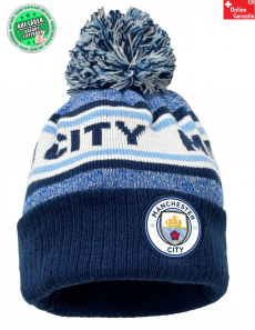 Manchester City Beanie Man City Mütze Bommel Wappen Logo Fussball