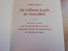 Die goldenen Regeln der Menschheit