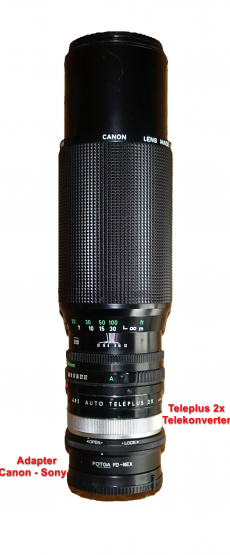 Canon Objektiv FD 1:5.6, 100-300 mm Zoombereich sehr gut erhalten