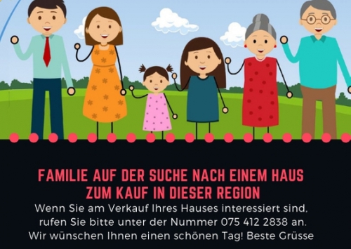 Familie auf der Suche nach einem Haus zum Kauf in Bern. Wenn Sie 