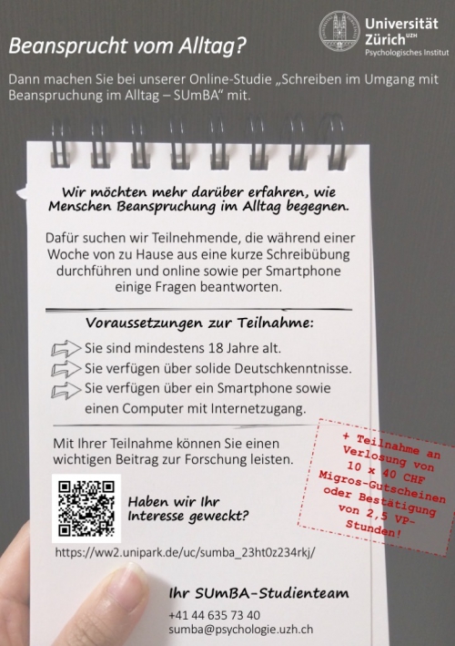 Beansprucht vom Alltag? Personen für Onlinestudie gesucht