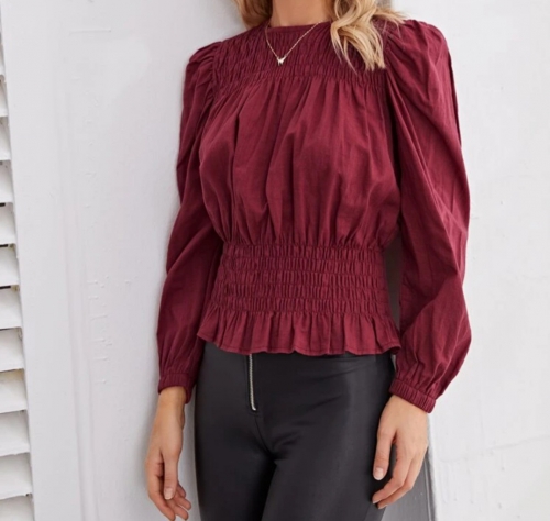 Elegante Bluse mit Puffärmel