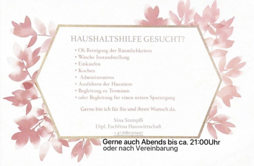 Suchen Sie eine Haushaltshilfe?