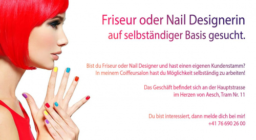 Selbständige Friseurin oder Nageldesignerin gesucht 