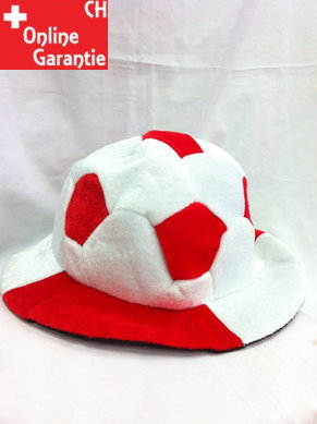 Fussball Hut Rot Weiss Fan Schweiz Nati Fanartikel WM EM Fanhut