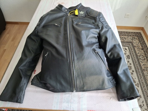 Neue Herren Motorrad Jacke echtes Rindsleder