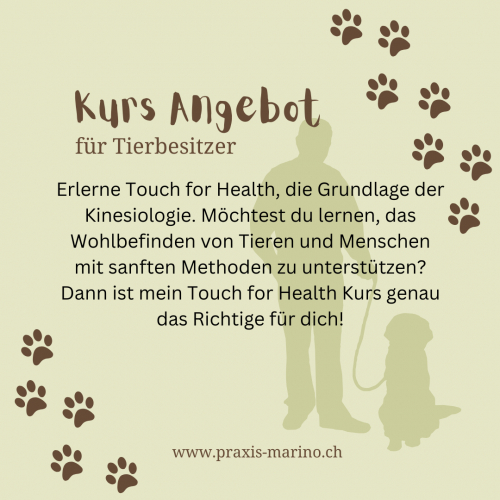 Einladung zum Touch for Health Kurs für Tierfreunde